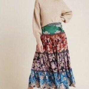 Anthro Multi Tiered Skirt